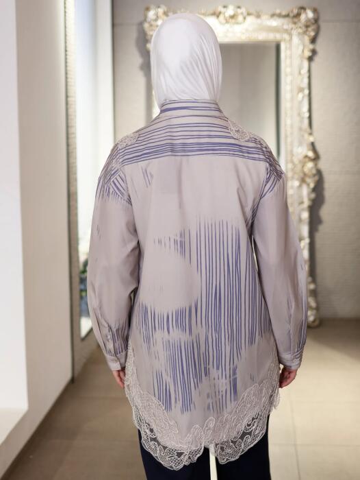 قميص قطني مقلم image 3