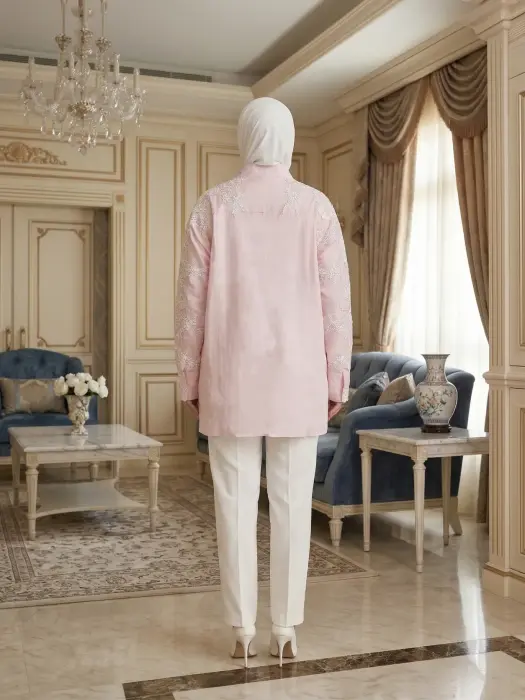 Shirt With Lace - Pink - 3 image 2
