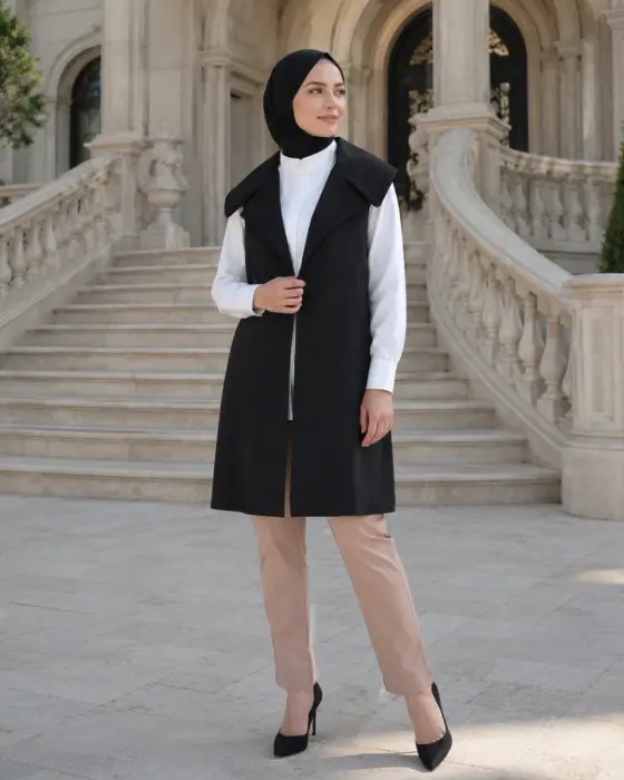 جيليه بتطريز من الظهر-اسود-2 image 1