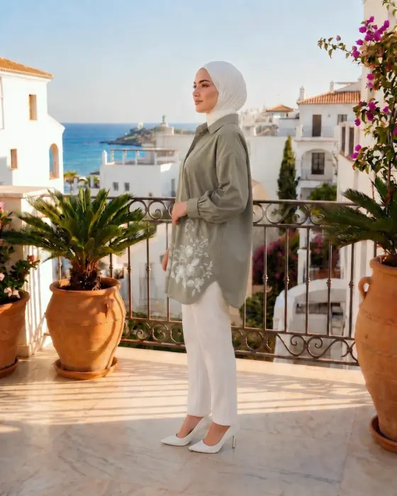 قميص قطني واسع للمحجبات image 10