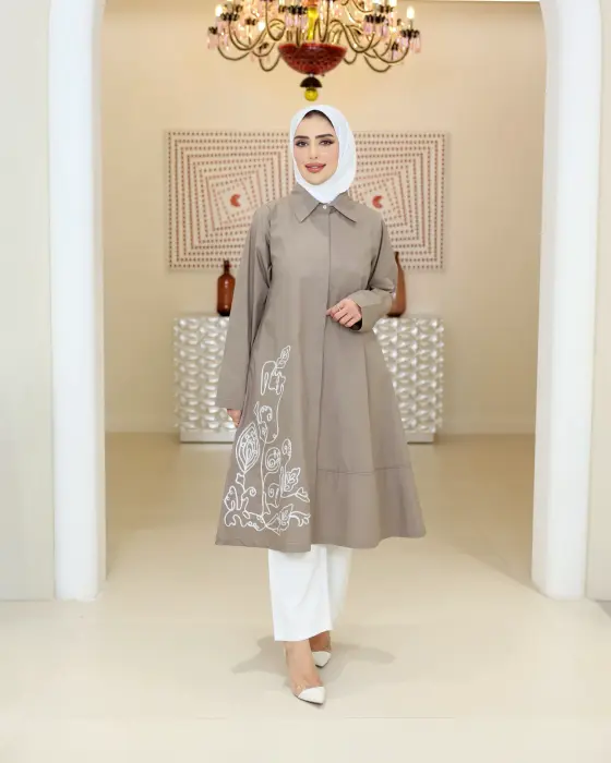 قميص طويل بتطريز أنيق image 4
