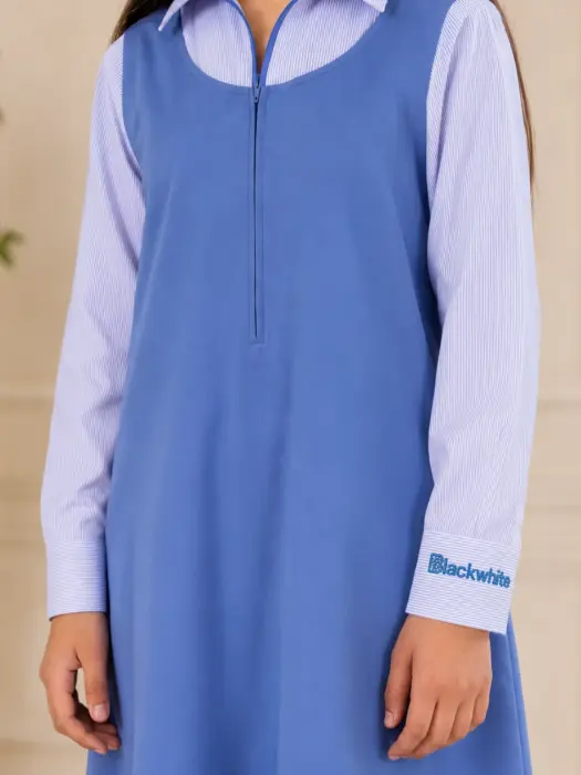 طقم مدرسي قصير كامل بياقة دائرية image 2