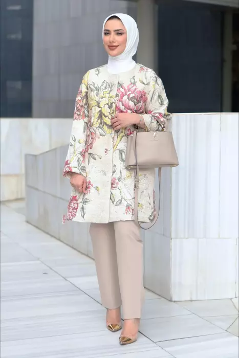 3D Jacquard Jacket - Beige - 5 image 0