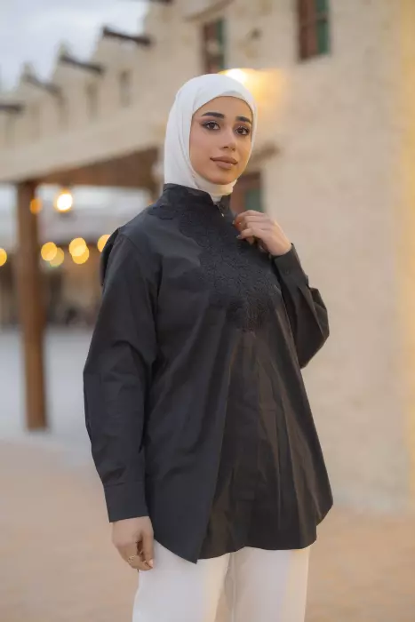 Attractive Cotton Shirt - Black - 2 image 2