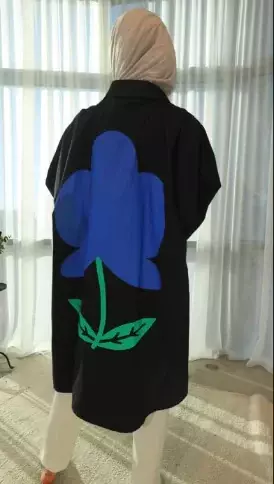 قميص طويل من قماش القطن image 0