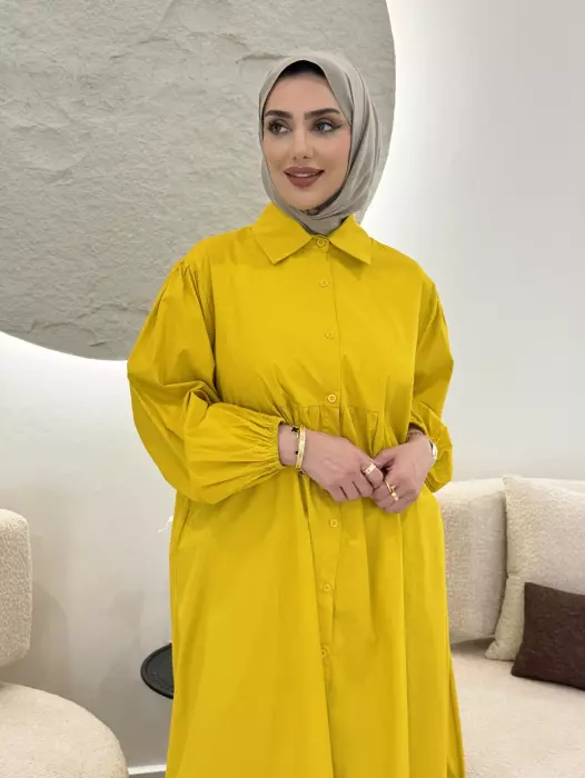 Modern Cotton Dress - Turmeric - Fs image 2