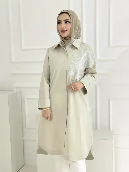Long Shirt With Embroidery image 4