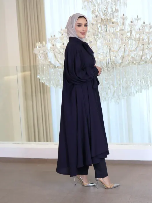 Short dress with scarf image 5