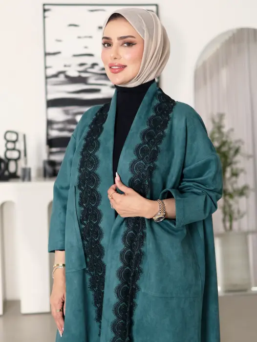 جاكيت طويل من الشامواه image 2