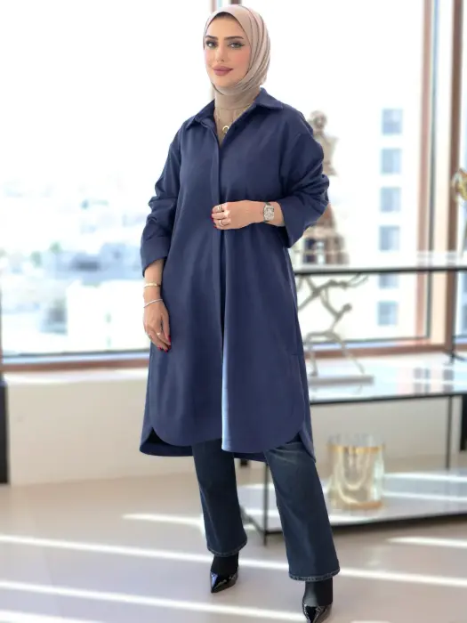 قميص طويل من الشامواه image 0
