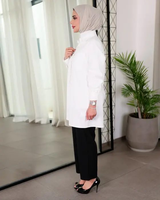 A shirt embellished with luxurious sequins-Off White-5 image 1