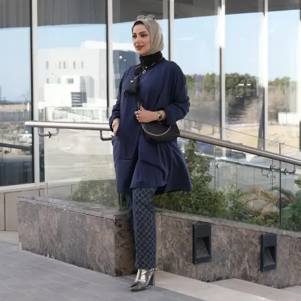 بلوزة من القطن مع طباعة - احمر - FS image 5