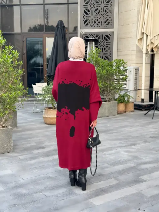 جاكيت شتوي مع طباعة - اسود - FS image 2