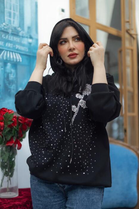 بلوزة من قماش التريكو - اسود - FS image 3