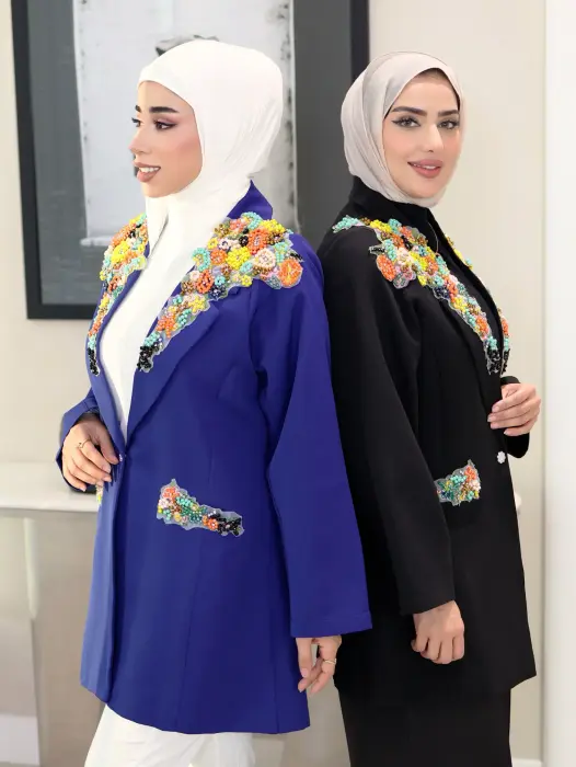 جاكيت بليزر بشك ملون image 1
