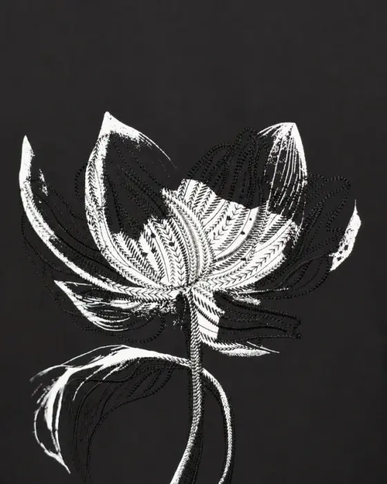 Cotton shirt with two roses image 7