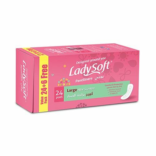 Lady Soft PantyLiner L Aloe Scented ( 24pc + 6 FREE ) image 0
