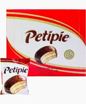 PetiPie Cake Stuffed with Marshmallow Coated with Cocoa ( 24 Pcs ) image 0