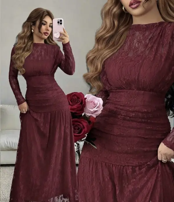 763294 - فستان طويل دانتيل image 4