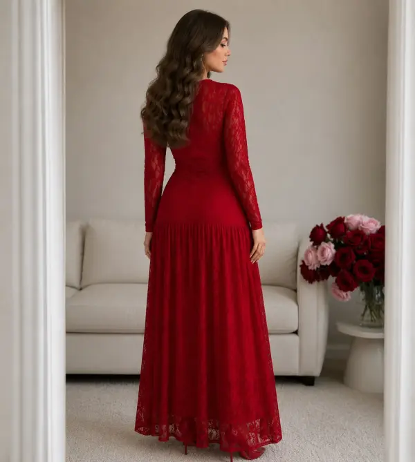 763294 - فستان طويل دانتيل image 1