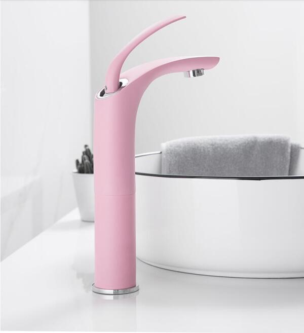 BASIN FAUCET -PINK -YS-8024                                                                                                                                                                                                                                image 0