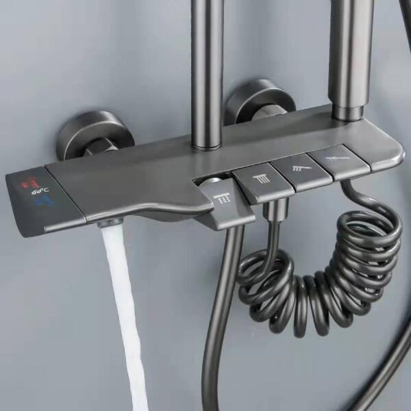 Lead-free Shower Mixer Temperature control, piano design-BLACK -TS-S001                                                                                                                                                                                    image 0