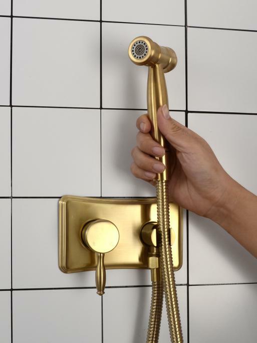 SHATTAF SET  CONCEALED -brushed gold -T137-BG                                                                                                                                                                                                              image 0