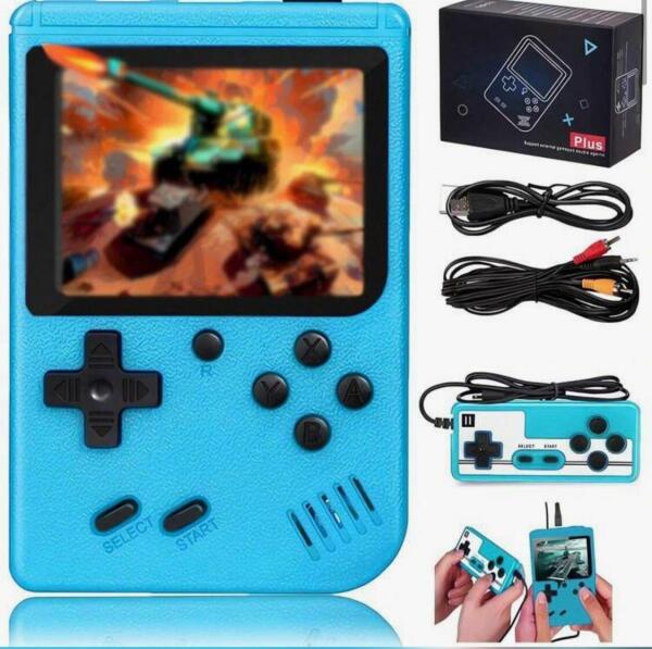 Macaron Mini 400 In 1 Gaming Console - Big Screen Handheld Retro Classic Game Random Color(RED - YELLOW - BLUE ) image 0