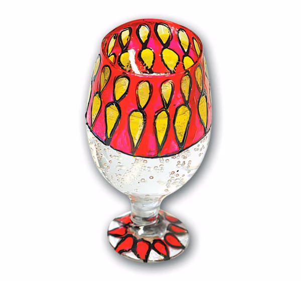 Glass Painted Candle Goblets image 2