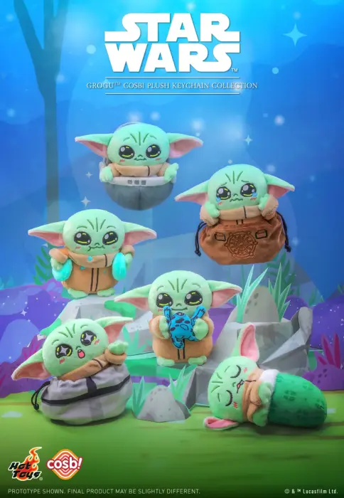 Star War Grogu Baby Yoda Series Plush Keychain Collection image 1