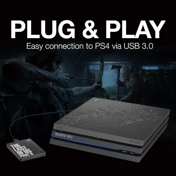 Seagate Game Drive for PS4 2TB External Hard Drive Portable HDD - USB 3.0 The Last of Us II Special Edition, Designed for PS4 image 2