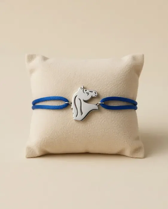 Bracelet - Blue silver plated image 1