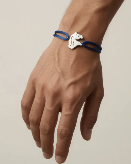 Bracelet - Blue silver plated image 0