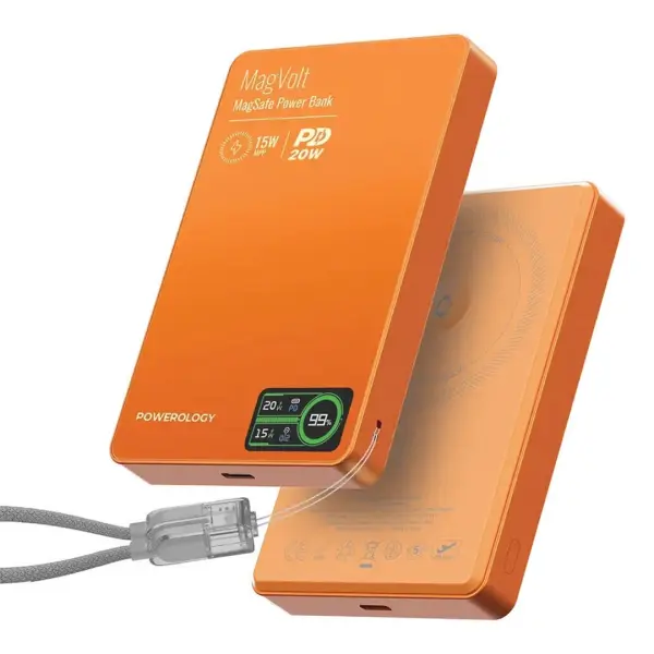 Powerbank magnetic orange image 1