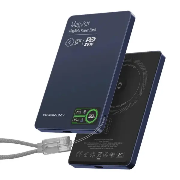Powerbank magnetic  blue image 1
