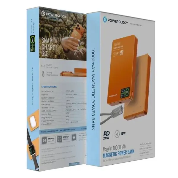 Powerbank magnetic orange image 0