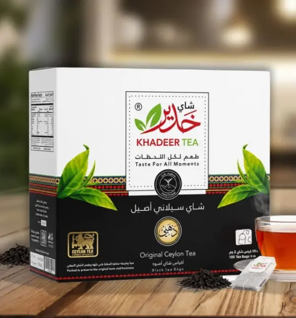 شاي اسود خدير ذهبي خيط 100 كيس 200 جم image 0