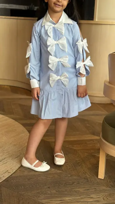  Blue Bow Dress & نفنوف  image 2