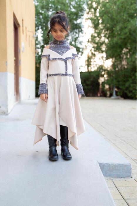 grey & Beige kaftan image 1