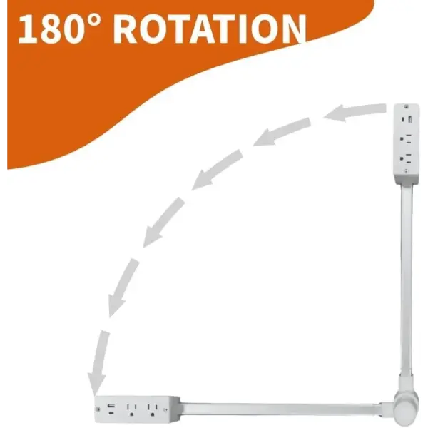 180 Degree Rotate Power Socket Extender image 1