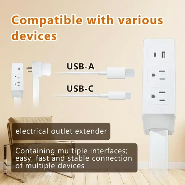 180 Degree Rotate Power Socket Extender image 4