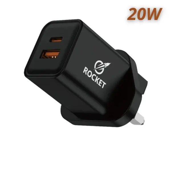 20W Charging Adapter with Type-C and USB-A Ports image 0
