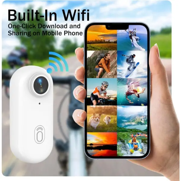 Wearable Necklace 4K Thumb Action Camera with Spring Clip image 3