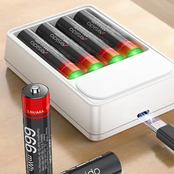 Yesido (YP98) Rechargeable AAA Batteries - 4 Pack image 1
