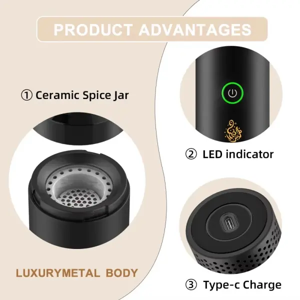 Luxury Electric Bakhoor Incense Burner image 5