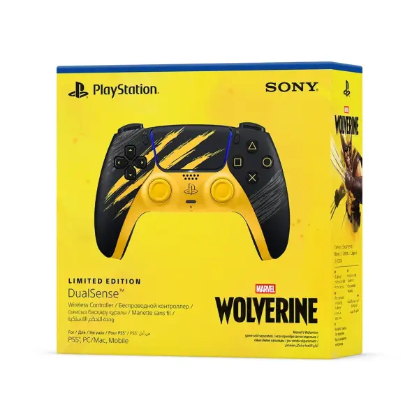 وحدة تحكم لاسلكية DualSense لجهاز PS5 - إصدار محدود "Marvel's Wolverine" باللون الأصفر القتالي image 1