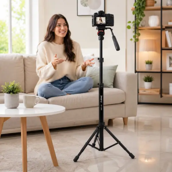 Tripod – Jmary KP-2209 Camera and Phone Tripod for Smartphones, DSLRs, and Vlogging image 1