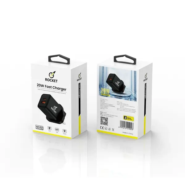 20W Charging Adapter with Type-C and USB-A Ports image 1