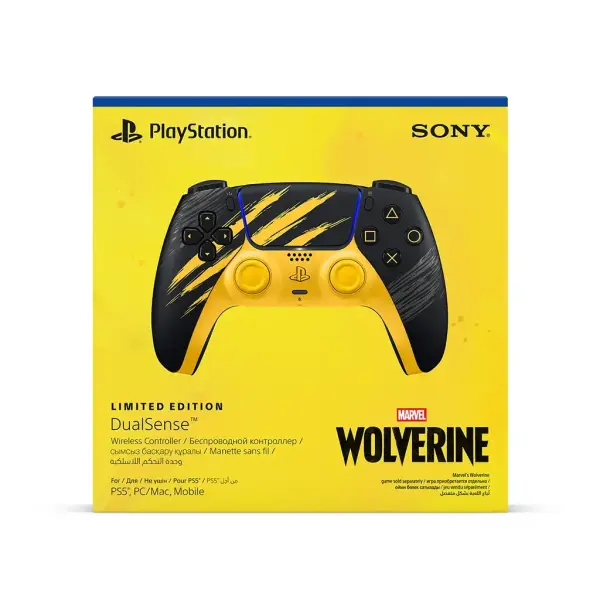 وحدة تحكم لاسلكية DualSense لجهاز PS5 - إصدار محدود "Marvel's Wolverine" باللون الأصفر القتالي image 3