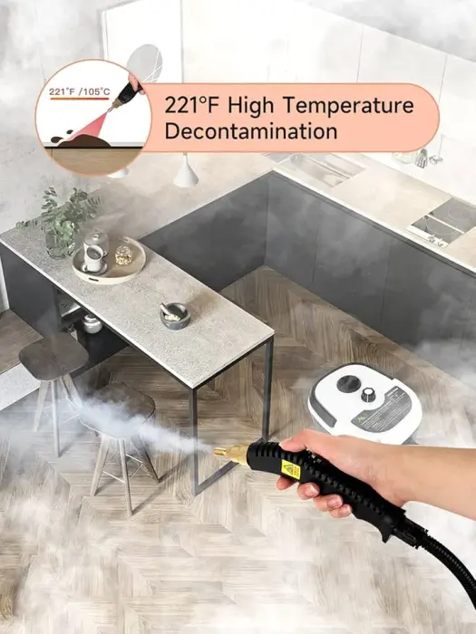 Handheld Steam Cleaner, High Temperature and Pressure 2500W, (White) image 3